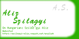 aliz szilagyi business card